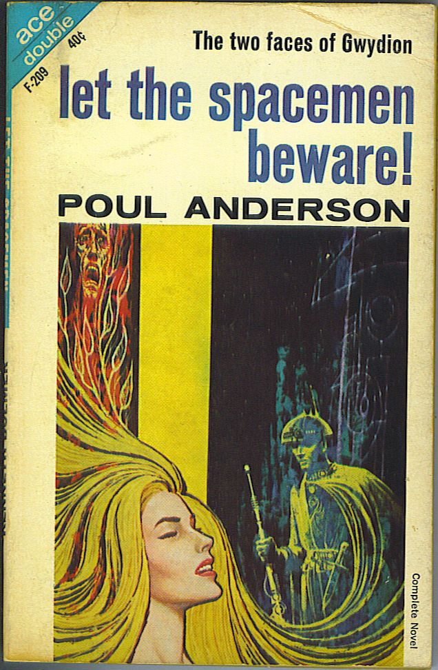 Item #726 Let the Spacemen Beware! / The Wizard of Starship Poseidon. Poul Anderson, Kenneth Bulmer.