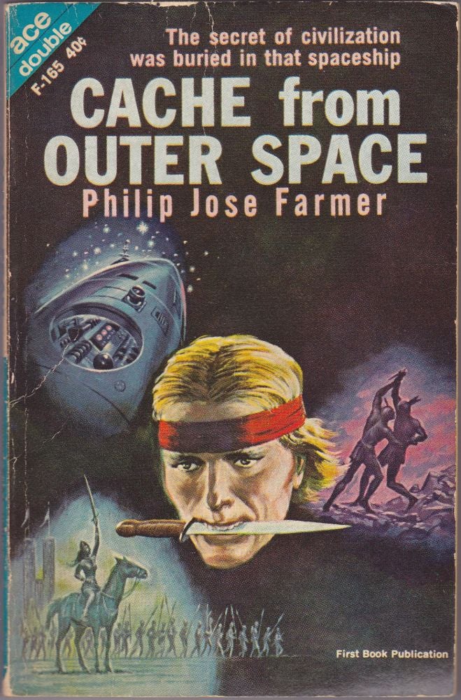Item #945 Cache From Outer Space / The Celestial Blueprint and Other Stories. Philip Jose Farmer.