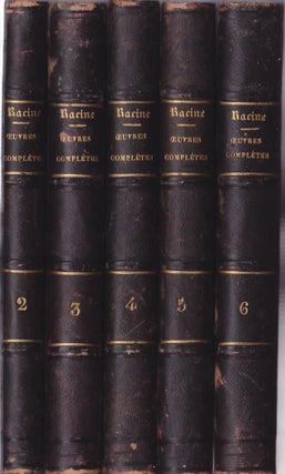 Item #1144 Racine Oeuvres Completes (5 of 6 volumes, Vols. 2-6). Jean Racine