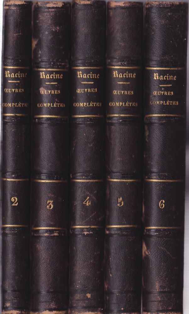 Item #1144 Racine Oeuvres Completes (5 of 6 volumes, Vols. 2-6). Jean Racine.