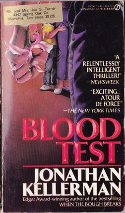 Item #1405 Blood Test. Jonathan Kellerman