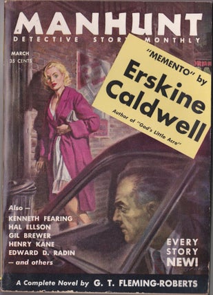 Item #2258 Manhunt March 1955 (Volume 3, Number 3). G. T. Fleming-Roberts, Hal Ellson, Jack Webb,...
