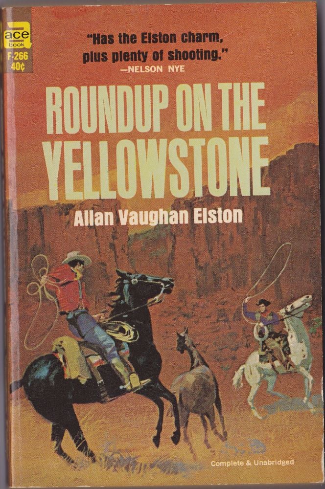 Item #2446 Roundup on the Yellowstone. Allan Vaughan Elston.