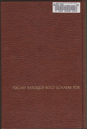 Italian Baroque Solo Sonatas for the Recorder and the Flute