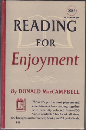 Item #3771 Reading For Enjoyment. Donald MacCampbell