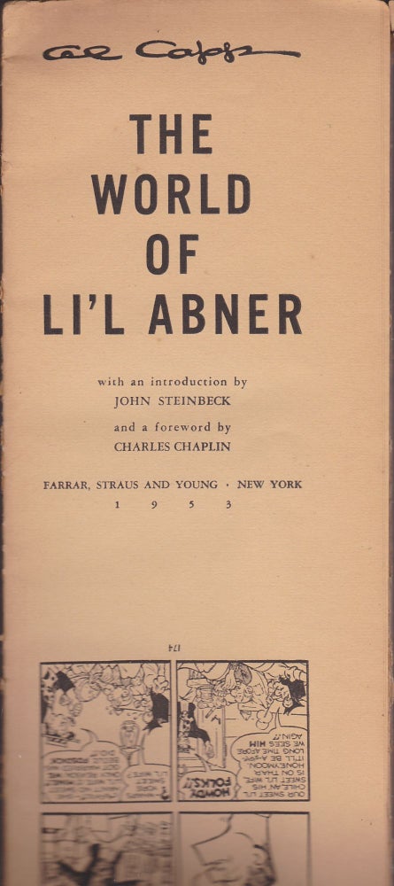 Item #3889 The World of Li'l Abner (full sheets). Al Capp.