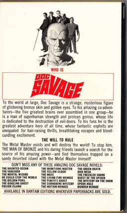 The Metal Master, a Doc Savage Adventure (Doc Savage #72)