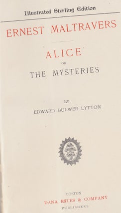 Ernest Travers & Alice: or, the Mysteries