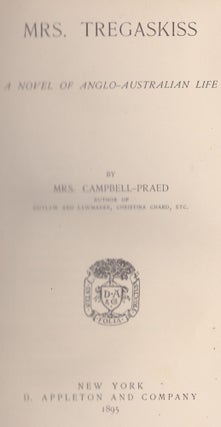 Mrs. Tregaskiss, A Novel of Anglo-Australian Life