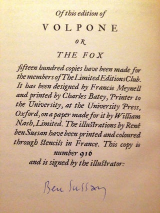 Volpone, or The Fox