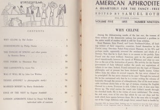 American Aphrodite Volume Five, Number Nineteen; A Quarterly For the Fancy-Free