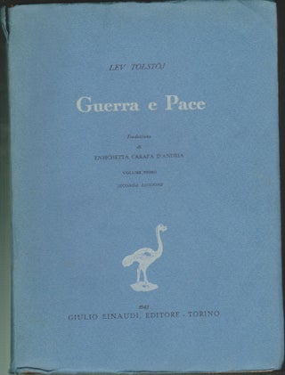 Item #4266 Guerra e Pace, Volume Primo. Leo Tolstoy, Lev Tolstoj