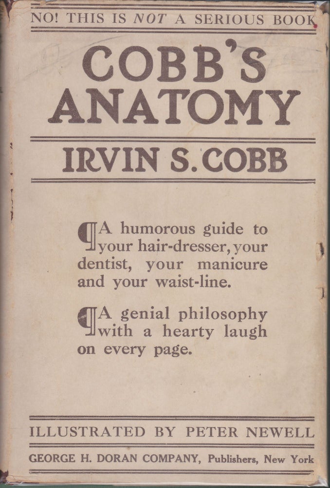 Item #4355 Cobb's Anatomy. Irvin S. Cobb.