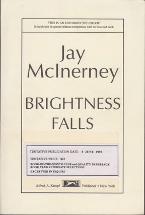 Item #4581 Brightness Falls. Jay McInerney