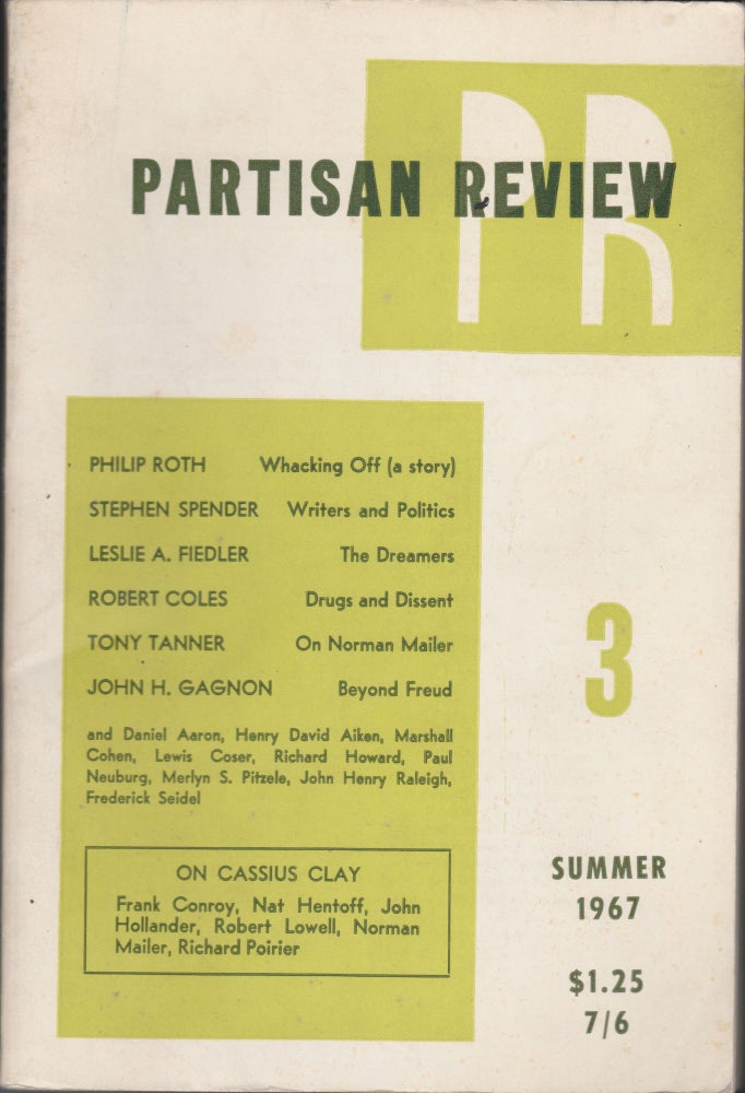 Item #4608 Partisan Review (Volume XXXIV, Number 3, Summer 1967). Philip Roth, Stephen Spender, Leslie A. Fiedler.