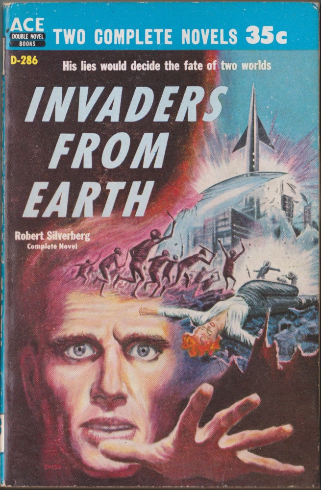 Item #5129 Invaders From Earth / Across Time. Robert Silverberg, David Grinnell.