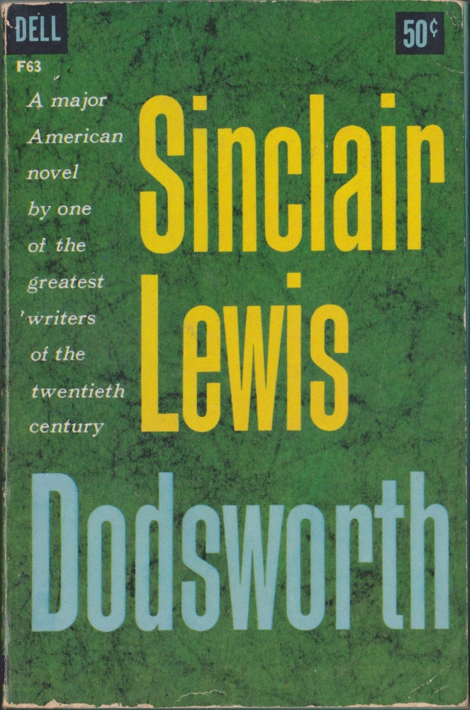 Item #5398 Dodsworth. Sinclair Lewis.